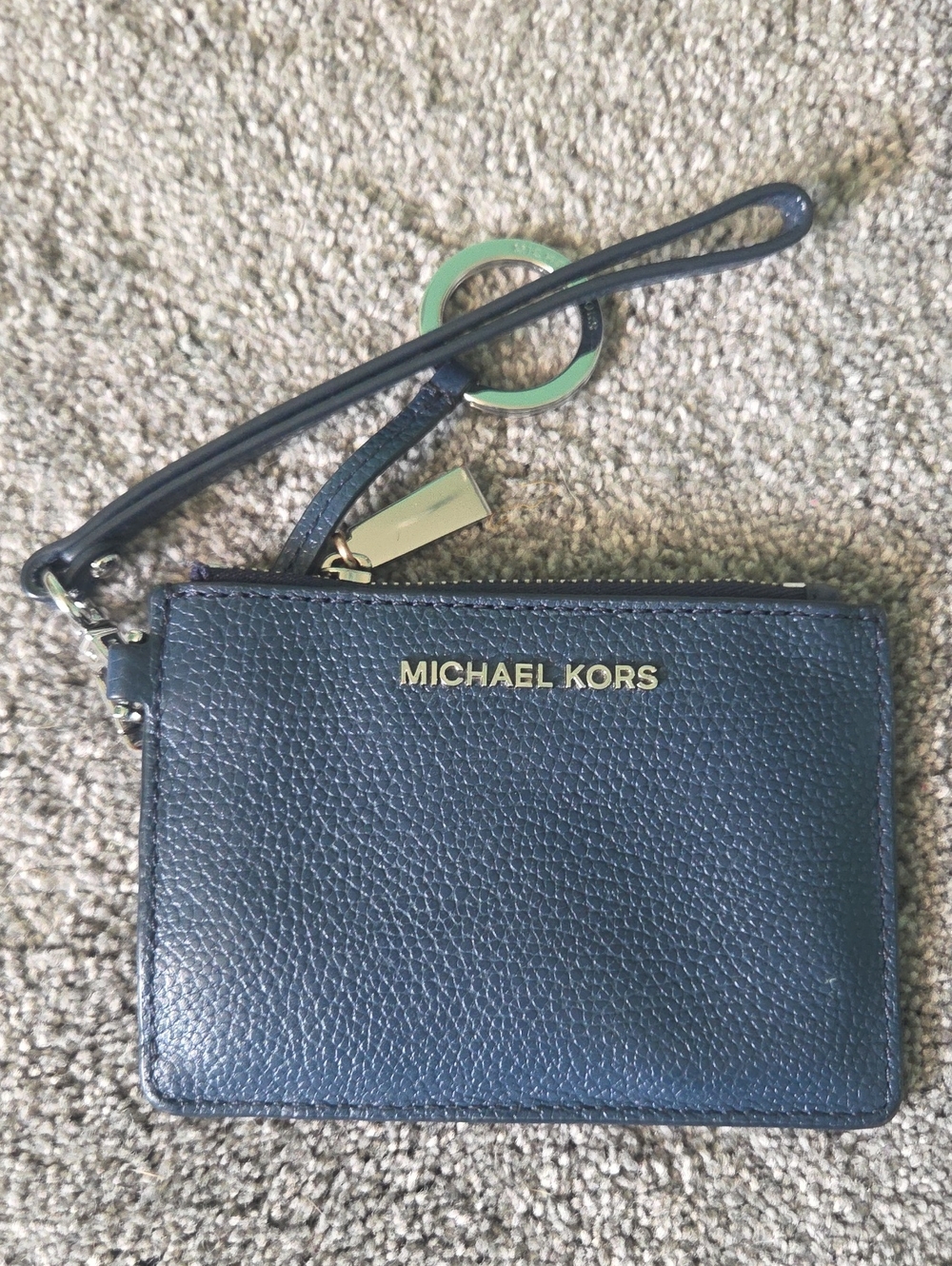 Michael Kors Blue Jet Set Travel Small Saffiano Leather Wallet